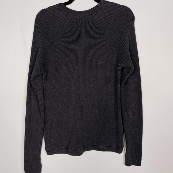 Lululemon Womens 6 Dark Heather Gray The Sweater The Better Crew Neck Cotton - Picture 2 of 7